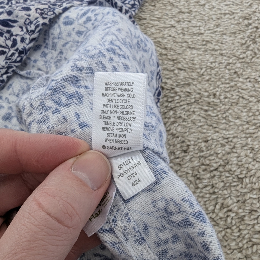 Garnet Hill Blue and White Printed Mini Dress - Picture 10 of 10